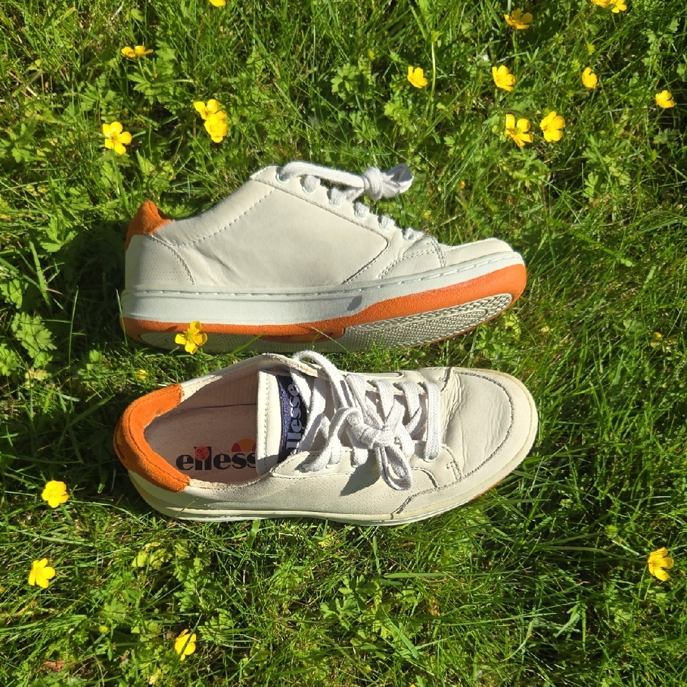 Ellesse Alchemy Heritage Court Collection White Leather Laver Retro Low Sneakers